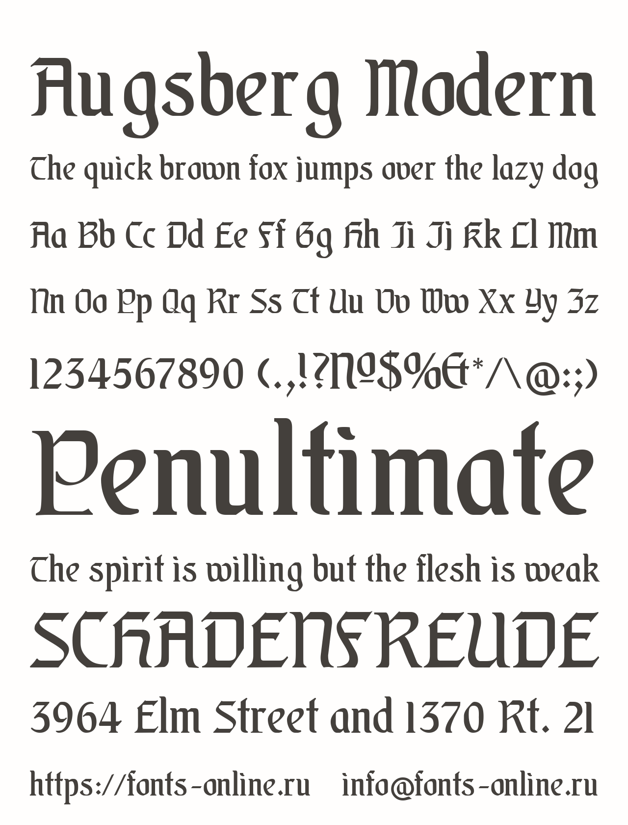 Augsberg Modern Free Font Download
